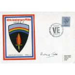 RICHARD TODD: 40th anniversary of VE-Day FDC, signed by the late actor and WWII D-Day veteran