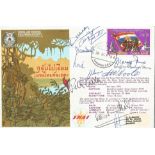 Multi signed RAFES SC7aA5 special Escape from SE Asia cover. Signatures include Paul Wodsley, I