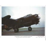 World War Two 10x8 colour photo picturing Lancaster MR 7 NX611 at Blackpool 26th June 1970 signed by