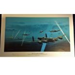 World War Two 12x18 print titled "Here Comes Another One Skipper " by the artist Keith Aspinall