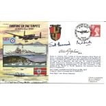 World War Two flown cover signed by Flt. Lt. Arthur W. Joplin (Pilot, Tirpitz Raid). Joint