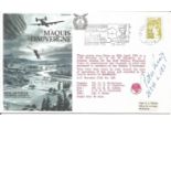 Peter Krug signed special cover The Maquis D'Auvergne RAFES SC28aA1. 0. 80 France stamp cancelled