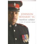 Johnson Beharry hardback book titled Barefoot Soldier a story of Extreme Valour signed on the inside