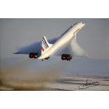 FRENCH CONCORDE TEST PILOT: 8x12 inch photo signed by early French Concorde test Pilot, the late