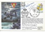 Erich Hartmann, Oskar Romm, and Jack Conger signed special cover SC26aA2 The Secret Army in Louvain.