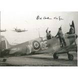 World War Two Wg Cmdr Hank Costain -154/615 Sqd signed 5x7 Spitfire photo. Hank Costain was born