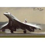 CONCORDE: 8x12 inch photo signed by Captain Neil Britton signed by Concorde pilot Neil Britton