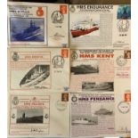 ROYAL NAVY SIGNED COLLECTION: Collection of SIX Royal Navy covers, mainly Hockaday series, mostly