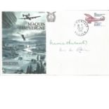 Col Maurice Buckmaster and Vera Atkins signed The Maquis D'Auvergne cover SC28d. 2. 50f French stamp