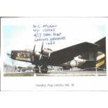 World War Two W/O Harry McClean 427 Sqd 4x6 signed colour photo. Good condition Est.