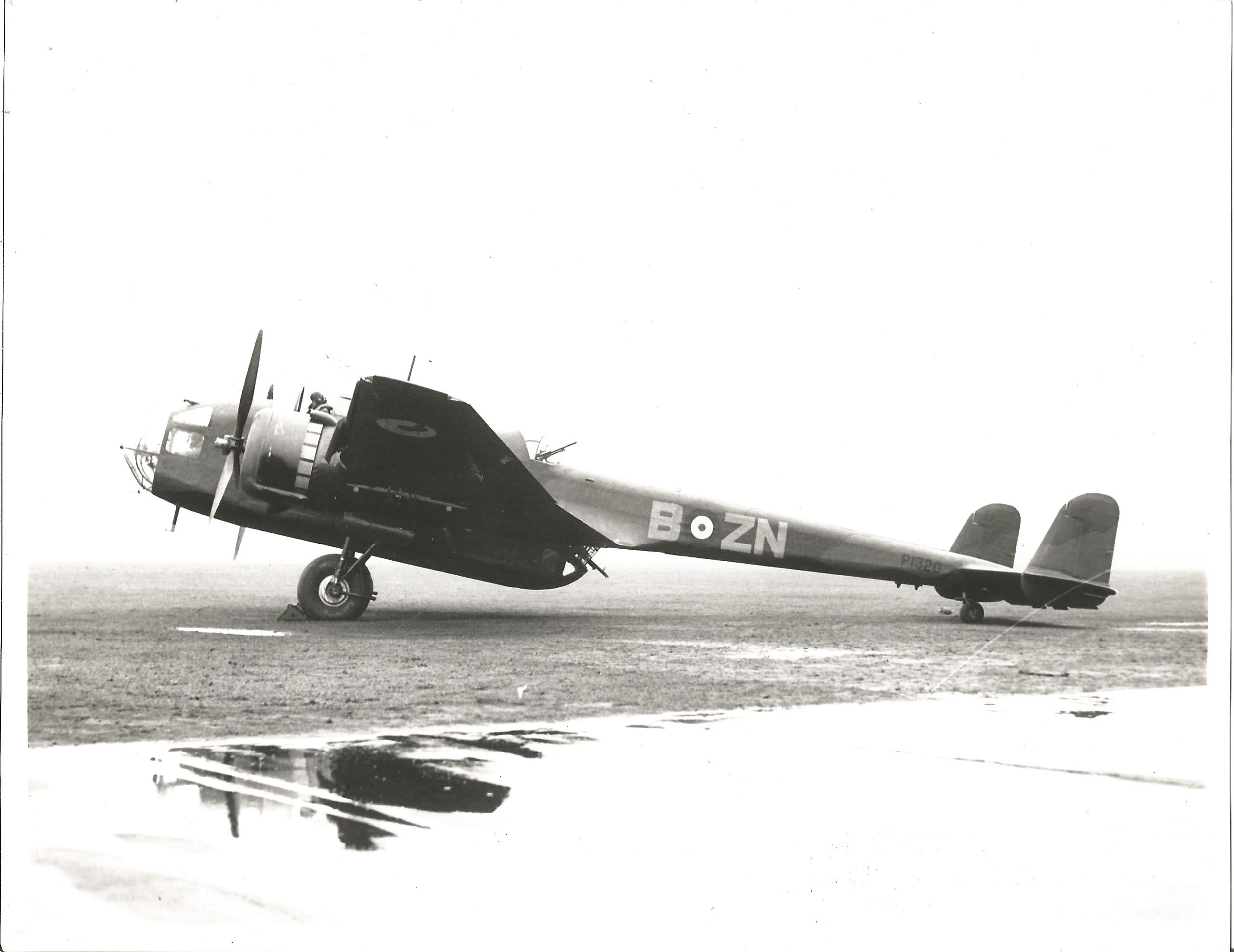 RAF Handley Page HP. 52 Hampden Bomber 6x9 vintage b/w photo pictured in 1940. Good condition Est.