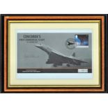 Captain John Lidiard framed Concorde 2006 cover comm. 30th ann of the First Commercial Flight.