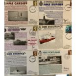 ROYAL NAVY SIGNED COLLECTION: Collection of SIX Royal Navy covers, mainly Hockaday series, mostly