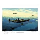 World War Two Print 12x16 titled "Tallboy Raid by the artist Keith Aspinall pictured 617 Squadron