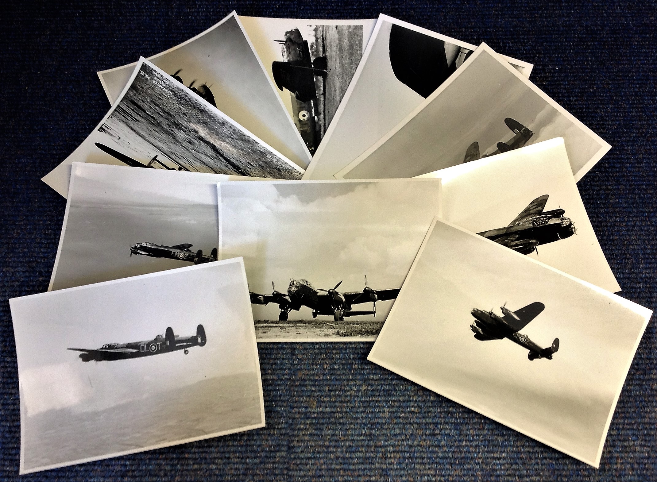 World War Two ten 7x9 vintage b/w photos Avro Lancaster bomber pictured during World War Two. Good