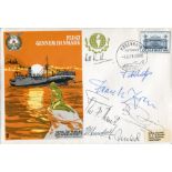 WW2 DANISH SOE: RAF Escaping Society cover signed to front and reverse by FIFTEEN veterans of the