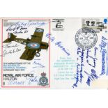 WW2 Germans RAF Halton cover signed by German Great War aces Carl Berr, Paul Strahle, Rudolf