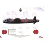World War Two print 13x18 RAF Battle of Britain Memorial flight Avro Lancaster Bill, PA474 , RAF
