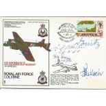 WW2 Uboat VIPs multiple signed RAF Colerne Armstrong Whitworth Whitley cover SC25. Signed by Grand