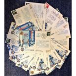 RAF FDC collection 16 signed commemorative covers Raf Falcons Parachute Air Display Team 50th