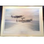 World War Two 20x27 framed and mounted print titled "Memorial Flight " by the artist Robert Taylor