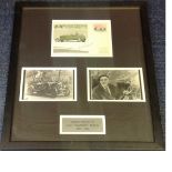 Motor Racing S. C. H "Sammy Davis " 17x15 overall mounted signature piece includes signed FDC PM