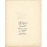 Vintage Cricket album page signed by seven including Harold Larwood, L Richmond, S J Staples, J