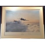 World War Two 19x24 framed and mounted print titled Flight of the Eagles by the artist Robert Taylor