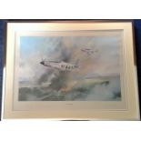 World War Two 19x25 framed and mounted print titled P-51 Mustang by the artist Robert Taylor