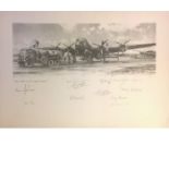 World War Two 17x20 pencil print Titled Day Duties for the Night Workers limited edition 102/200