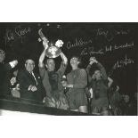 Autographed 12 X 8 Photo, Manchester United 1968, A Superb Image Depicting Captain Bobby Charlton