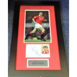 Football Bryan Robson 23x14 framed and mounted signature piece of one of Manchester United and