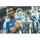 Didier Drogba Signed Chelsea 8x12 Photo. Good Condition. All signed pieces come with a Certificate