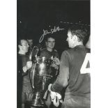 Autographed 12 X 8 Photo, John Aston, A Superb Image Depicting Manchester United Players Celebrating