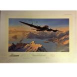 World War Two 19x27 titled Sinking the Tirpitz by the artist Nicolas Trudgian limited edition 513/