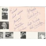Tottenham Hotspur 1950s Vintage Signed Album Page Alf Ramsey, Ted Ditchburn, Arthur Rowe, Eddie