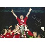 Autographed 12 X 8 Photo, David May, A Superb Image Depicting Manchester United Players Including