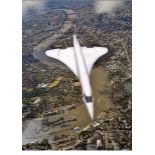 Mike Bannister Chief Concorde Pilot and Adrian Meredith photographer signed 16x12 colour photo of