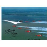 Mike Bannister Chief Concorde Pilot and Adrian Meredith photographer signed in black 16x12 colour