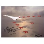 Mike Bannister Chief Concorde Pilot and Adrian Meredith photographer signed 16x12 colour photo of