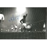 Autographed 12 X 8 Photo, Willie Morgan, A Superb Image Depicting Morgan Celebrating After Scoring