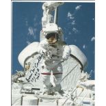 Bruce McCandless STS41-b NASA Astronaut, stunning 10 x 8 colour photo of his EVA with Space