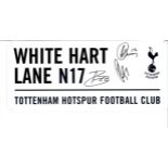 Tottenham Hotspur White Hart Lane Metal Street Sign Signed By Victor Wanyama, Paolo Gazzaniga & Kyle