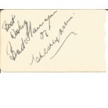 Bud Flanagan and Chesley Allen signed small autograph album page with unsigned photo. Good