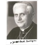 Pope Benedict XVI Joseph Aloisius Ratzinger signed 6 x 4 b/w photo with biography information.