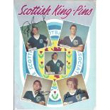 Football Autographed 10 X 8 Extract, Scotland, A Superb Image Titled 'Scottish King Pins' Removed