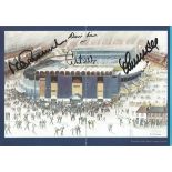 Football Autographed Manchester City Menu Titled 'End Of An Era', At Maine Road, A 4 Page Menu