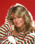 Farrah Fawcett signed 10x8 colour photo. Dedicated. Good Condition. All signed pieces come with a