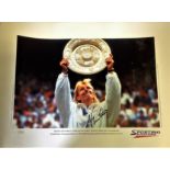 Martina Navratilova signed large Sporting Masters colour photo. Good Condition. All signed pieces