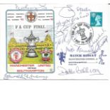 Football Autographed Southampton 1976 Fa Cup Final Commemorative Cover, Issued By Dawn Covers And